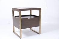 Custom Night Stand Bedside Table Solid Wood Stainless Steel