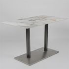 Luxury Square OEM Marble Pedestal Dining Table
