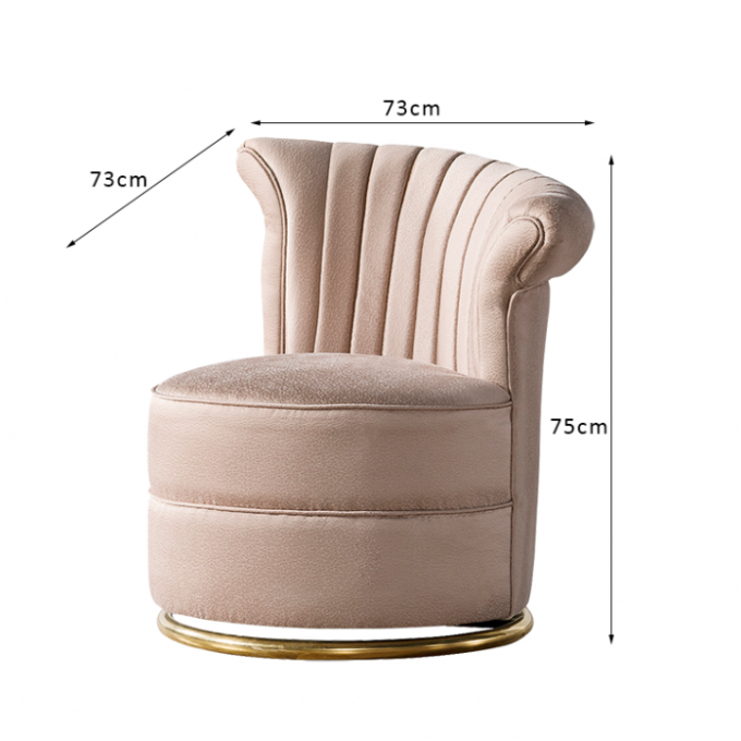Home Velvet Fabric H75cm كرسي أريكة لغرفة المعيشة 0