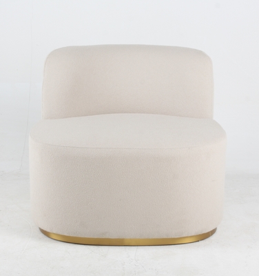 شراء غرفة المعيشة قماش أبيض Boucle Accent Leisure Chair Modern Style التصنيع عبر الإنترنت