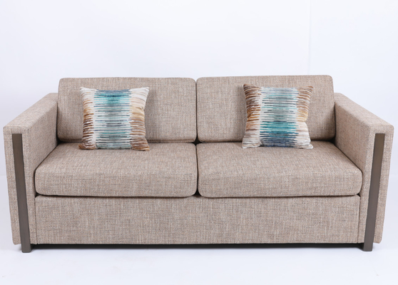 شراء نسيج منجد ذراع خشبي فندق Queen Sofa Sleeper فاخر التصميم الحديث التصنيع عبر الإنترنت
