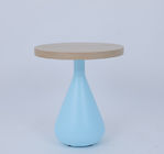 Wood Top Round Small Cocktail Table For Hilton Hotel Side Table