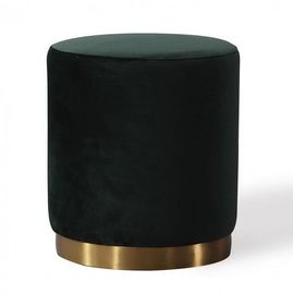شراء مقعد أسود مخملي لغرفة النوم عثماني مقعد Stainess Steel Gold Metal Stool التصنيع عبر الإنترنت