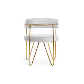 شراء كرسي الإطار المعدني أثاث المنزل غرفة المعيشة كرسي كرسي صالة النسيج Fauteil Velvet Armchair التصنيع عبر الإنترنت