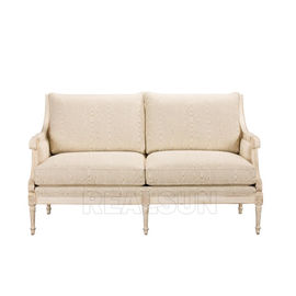 شراء العتيقة Loveseat الفرنسية الزاوية أريكة خشبية أريكة مجموعة أثاث المنزل الأريكة النسيج التصنيع عبر الإنترنت