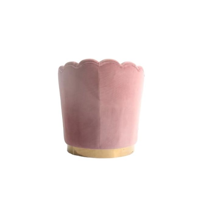 الحديث زهرة شكل W76cm أريكة النسيج المخملية مع قاعدة الذهب SS 2